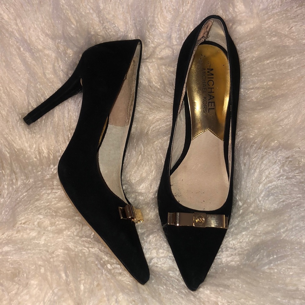 Michael Kors Black Suede Pumps